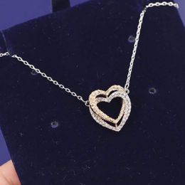 Women Heart Necklace Luxury Designer Pendant Necklaces Fashion Jewellery Love Torque Gold Silver Hearts