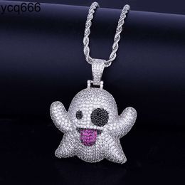 Good Gold Silver Colour vvs Ghost Copper Pendant Necklace Cubic Moissaniteia Chain Necklace For Men Hot Sale