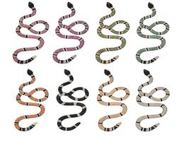 14K Iced Out Coral Snake Pendant Snake Pendant Necklace Men Women Copper Colourful Zirconia Gold Colour Hip Hop Jewelry7891597