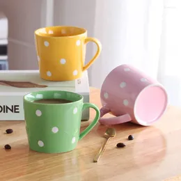 Mugs Ceramic Wave Point Water Cup Cute Mug Creative Personality Trend Home Milk Breakfast Coffee