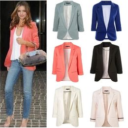 Autumn Spring Ladies Blazer Long Sleeve Blaser Women Suit jacket Female Feminine Blazer Femme Pink Blue White Black Blazer 240113