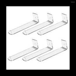 Kitchen Storage Acrylic Hair Clip Display Stand 6Pcs L-Shaped Hairpin Holder Organizer