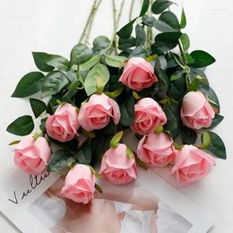 Decorative Flowers Artificial Rose Flower Nordic Style Home Furnishing Valentines Day Gift Christmas Supplies Po Booth Backdrop Bouquet