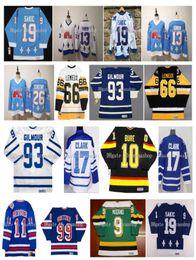 Vintage Hockey Jerseys Joe Sakic Quebec Nordiques Doug Gilmour Wendel Clark Pavel Bure Mats Sundin Peter Stastny Lemieux Brian Lee4792312