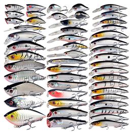 50pcs Fishing Lure Set Hard Bait Mini Minnow Floating Swing Crankbait Crazy Wobblers Artificial Bionic Crank Lures 240113