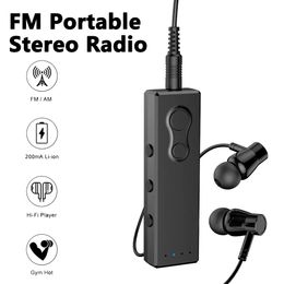 Radio FM Radio Radio Receiver Support TF Card BluetoothCompatible Radio Portable Radio Builtin Mic Back Clip Design 200mAh for Car