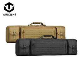 Bags WINCENT Tactical Double Long Rifle Gun Case Bag Rifle Backpack Soft Firearm Transportation Carbine Case Lockable 35"42"46"inch