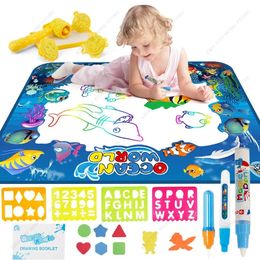 Coolplay Magic Water Drawing Mat Colouring Doodle with Baby Play Montessori Toys Painting Board Educational for Kids 240112