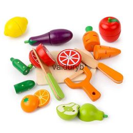 Kitchens Play Food Simulation Kitchen Pretend Toy Wooden Classic Game Montessori Educational Toy For ldren Kids Gift Cutting Fruit Vegetablevaiduryb