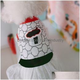 Fashion Gauze Dog Skirt Classic Print Plover Hoodie Designer Thicken Warm Sweater Jackets Puppy Schnauzer Drop Delivery Dhflm
