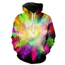 Powder splash tie dyeing 3D Printed Hoodie Sweatshirts Men Women Fashion Casual Pullover Harajuku Streetwear Oversized Hoodies 240112