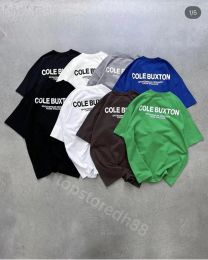 mens designer tshirt cole buxton t shirt Summer Spring Loose Green Grey White Black T Shirt Men Women High Quality Classic Slogan Print Top Tee With Tag Size S-XL