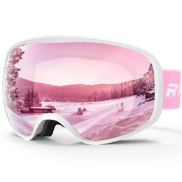 Dzieci profesjonalne gogle narciarskie zimowe okulary przeciwsłoneczne SKISWOCD ANTIUV400 Sprzęt sportowy dla 110 lat dzieci 240112