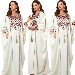 Ethnic Clothing African Muslim Dress For Women Tassel Abayas Bat Sleeve Abaya Loose Oversized Caftan Islam Vestidos Moroccan Kaftan Elbise