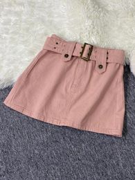 Skirts Women's Pink Skirt Harajuku Y2k Cute Korean Fashion Vintage Elegant Kawaii A-Line Mini Girl 90s Summer Clothes 2024