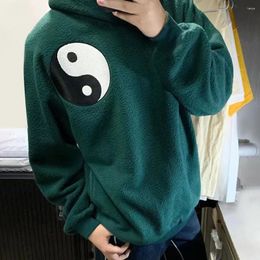 Men's Hoodies Mens Sweatshirt Winter Chinese Tai Style Polar Fleece Autumn And Embroidered Loose Hoodie For Men