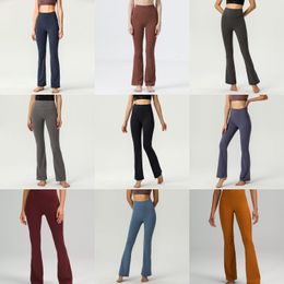 LL Yoga pants High Quality Sports High waisted bell bottoms Tight fitness High stretch naked running women's casual pants