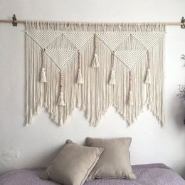 Macrame Tapestry Woven Boho Decor Macrame Wall Hanging Bohemian Room Geometric Art Tapestries Decor Gift Dorm Room Decora 240113