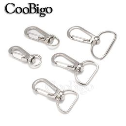 50pcs Metal Lobster Clasp Key Chain Holder Swivel Trigger Snap Hook Key Chain Rings For DIY Craft Outdoor Backpack Bag Parts 240112