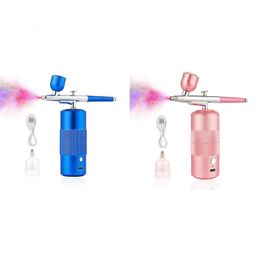 Spray gun kit machine rechargeable handheld spray gun professional cordless nail art air brush durable makeup 240113