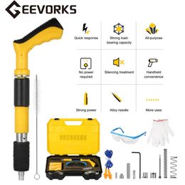 Geevorks Steel Nail Gun Wall Fastening Tool Concrete Nailer Machine Pneumatic Nailing Gun Low Noise Nail Shooting Gun 240112