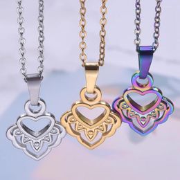 Pendant Necklaces 1pc Necklace For Women With Heart Shape Stainless Steel Charms Pendants Choker Punk Birthday Gift Souvenir Jewelry