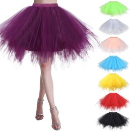 Skirts Vintage Tulle Skirt Adult Fancy Ballet Dancewear Party Costume Ball Gown Mini Holiday Tutu