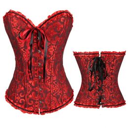 Sexy Slimming Corsets Waist Trainer Body Shaper Fajas Gothic Corset Lace Up Boned Corselete Shapewear Women Clothes Plus Size 240113