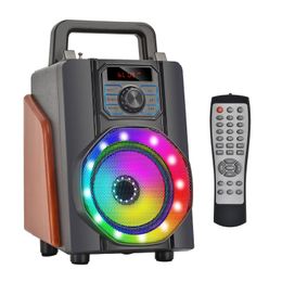 Speakers TOPROAD 30W Bluetooth Speaker Portable Wireless Stereo Subwoofer Bass Column Support FM Radio Colorful LED Lights Remote Control