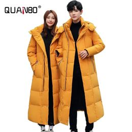 Coed Winter Cold resistant Down Jacket 30 High Quality Men's Women X-LongWinter Warm Fashion Brand Red Parkas S-5XL 240112