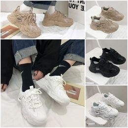 Casual shoes Womans designer shoes Chunky Sneakers Spring Breath Lace Up Dad Shoes Round Head Wedge sneaker sports eur 35-40