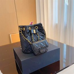 Check Classic Designer Purse Bag Fashion Diamond Women's Chain Female Backpack Original Hardware Large New Capacity Travel Leather Leisure