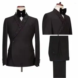 Men's Suits Singie Breasted Suit 2 Pieces Jacket High Quality Business Notched LapelParty Ball Tuxedo Casual Groom Wedding