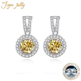 JoyceJelly 1CT Diamond Earrings 925 Sterling Silver Earstuds Luxury Fine Jewelry For Women Wholesale 240112