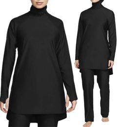 Wear Muslim Black Full Cover Burkinis Sets Modest Bathing Swimsuit Swimwear Arab Islamic Beachwear Middle East Women Summer Outfits