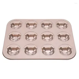 Baking Moulds 12-Cavity Cake Mould Set Non-Stick Carbon Steel Material Muffin Pan Pans For Kitchen Oven Bread