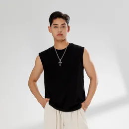 Stage Wear Latin Competition Dance For Men Models Dancewear Tops Dancing Costumes Round Neck Undershirts Boys Top Sleeveless