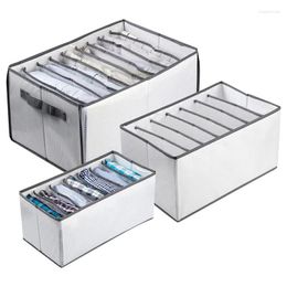 Clothing Storage Wardrobe Clothes Organizer 3PCS Thickened Foldable Drawer Organizers For Storing T-Shirts Jeans Sweater Underwear