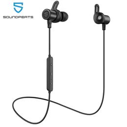 Earphones SoundPEATS Magnetic Bass Wireless Bluetooth InEar Earbuds Sport IPX6 Waterproof Earphones with Mic for iPhone Q30 HD