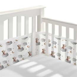 2pcs/Set Summer Breathable Baby Crib Bumper Safety Crash Babys Bed Bumpers born Bedding Set Rails Anti Fall Down 340/160x30cm 240112