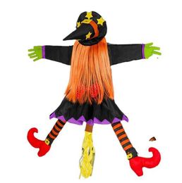 Crashing Witch Into Tree With Broom Climbing Witch Halloween Decoration Door Porch Tree Decoration Props Outdoor Halloween Q08117645620