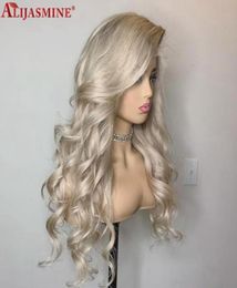 Lace Wigs Ash Blonde For Women Human Hair Loose Deep Wave Front Wig Colored Grey HD Transparent Frontal38048165292968