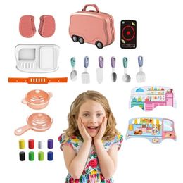 Kids Clay Kit Air Dry DIY Modelling For With Accessories Tools And Suitcase Arts Crafts Gift 240112