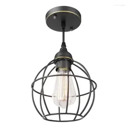 Pendant Lamps American Industrial Wind Iron Cage Chandelier Adjustable Height Art Zhongshan