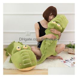 Stuffed Animal P Toy Soft Custom Pillow Large Clogodile Slee Craft For Kid Christmas Gift Cute Pies Cartoon Drop Delivery Dhnk1