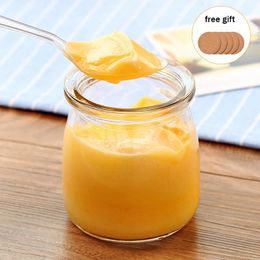 6PCS Bottle Mini Yogurt Pudding Glass Jar Milk Jelly Baking Pan Food Storage Container 100ML/ 150ML/200ML 240113