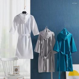 Men's Sleepwear Dressing Male Bath Spring Couples Solid Top Quality Women Gown Men Normal Thick Waffle Robe 2024 Autumn Bathrobe Absorbent