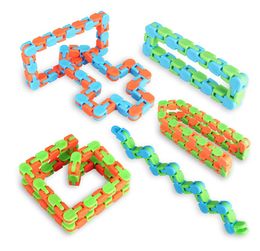 Toy Magic 24 Links Wacky Tracks 3D Puzzle Bicycle Chain Anti Stress Sensory Educational Game Easter Gift for Kid Adult Child Boy Girl3911458