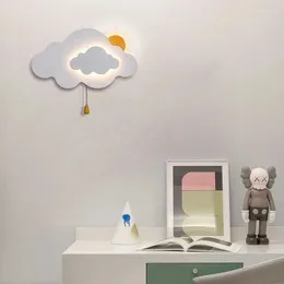 Wall Lamps Sun Cloud Night Light Minimalist Baby Room Boy Girl Decor Bedside Lights LED Modern Children's Bedroom