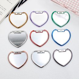 Mirror Heart Design Plating Phone Holder For iphone 15 14 13 All Phones Universal Smart Lazy Coloured Bracket Finger Ring Stand Gifts 250pcs